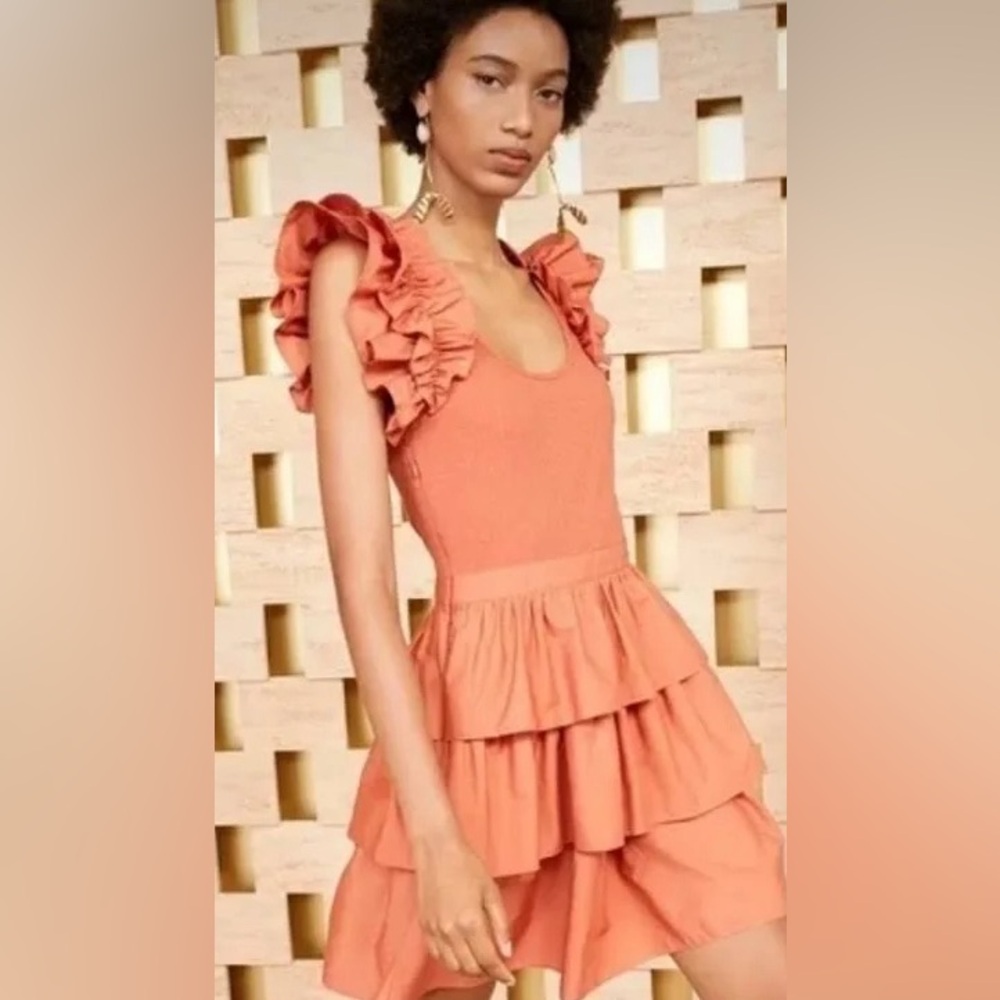 Ulla Johnson Hanna Burnt Orange Dress